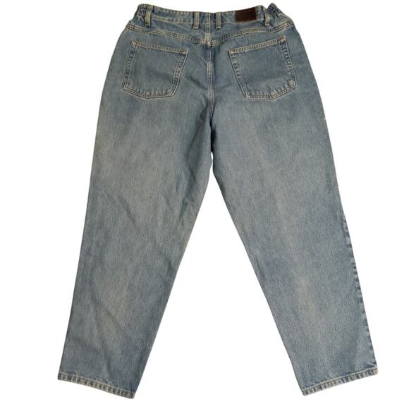 Vntg LL Bean 90s Comfort Waist Jeans 16P Petite HighRise Straight Leg Light Wash - Picture 5 of 12